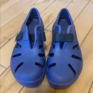 OOFOS Blue Slip-On Shoes with Strap